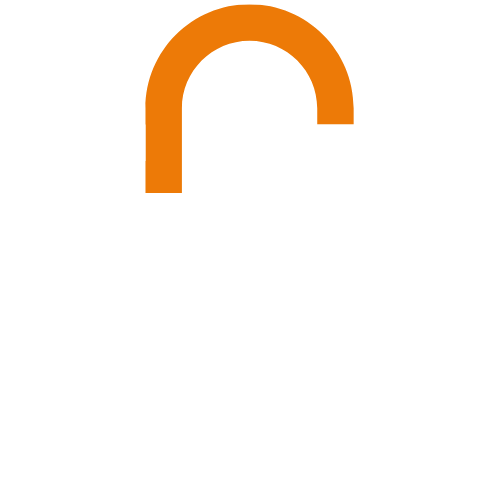 Minimalist Orange Online Link Store Market Logo